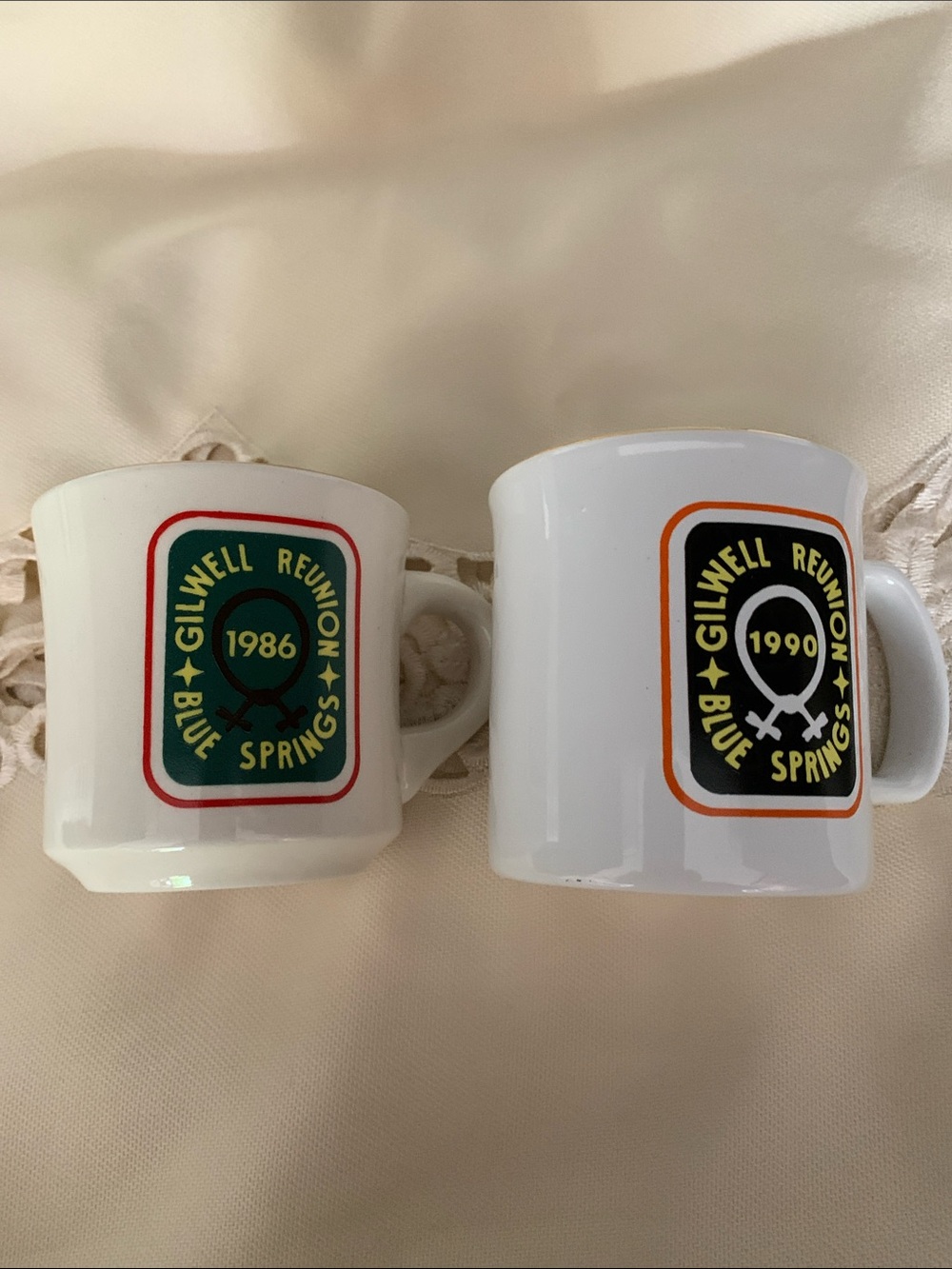 Gilwell Reunion Blue Springs Scouting Ceramic Mugs 1990 & 1986